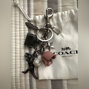 RARE Coach Rexy Tea Rose Rogue Charm/ Keychain